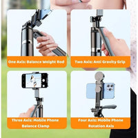 HKM-961683 Extendable Selfie Stick Tripod with Dual Ring Lights for Enhanced Lighting and Stability