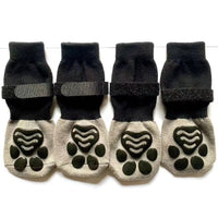 HKM-961747 Non-slip Waterproof Sock Shoes for Cats and Dogs - Black Design Options