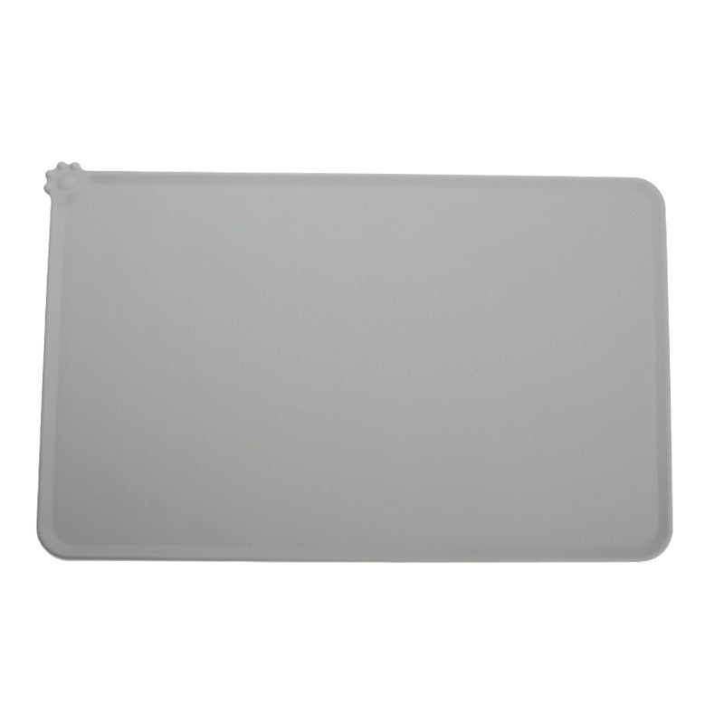 HKM-961939 Waterproof Non-Slip Silicone Pet Bowl Mat - 48x30cm in Gray, Pink, or Black