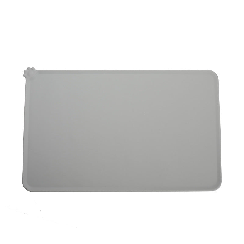 HKM-961939 Waterproof Non-Slip Silicone Pet Bowl Mat - 48x30cm in Gray, Pink, or Black