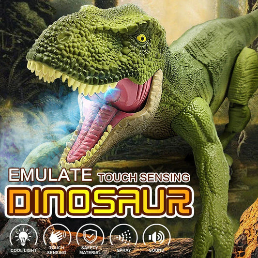 HKM-962003 Remote Control Tyrannosaurus Rex Walking Dinosaur Toy with Musical Effects and Spray Stunt