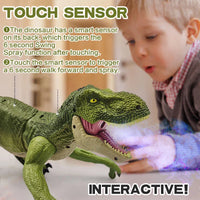 HKM-962003 Remote Control Tyrannosaurus Rex Walking Dinosaur Toy with Musical Effects and Spray Stunt