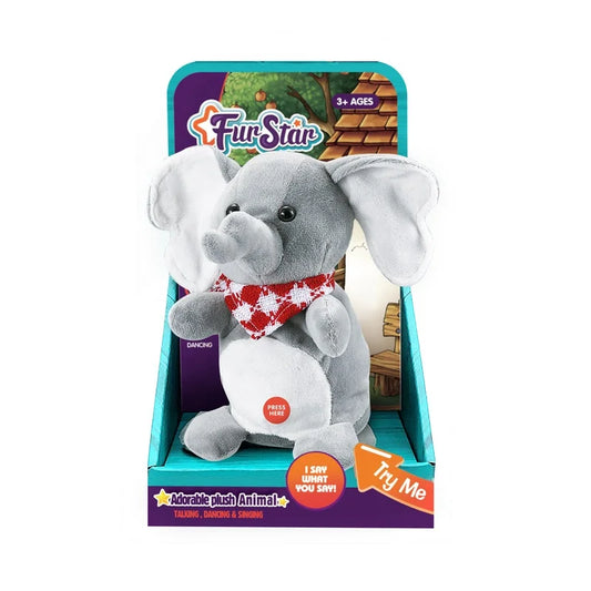Recordable Plush Dancing Elephant with Voice Recorder for Children 0-4 Years