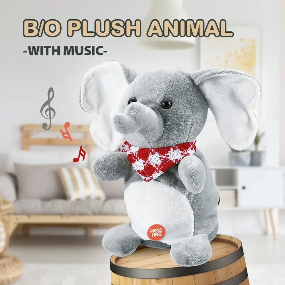 Recordable Plush Dancing Elephant with Voice Recorder for Children 0-4 Years