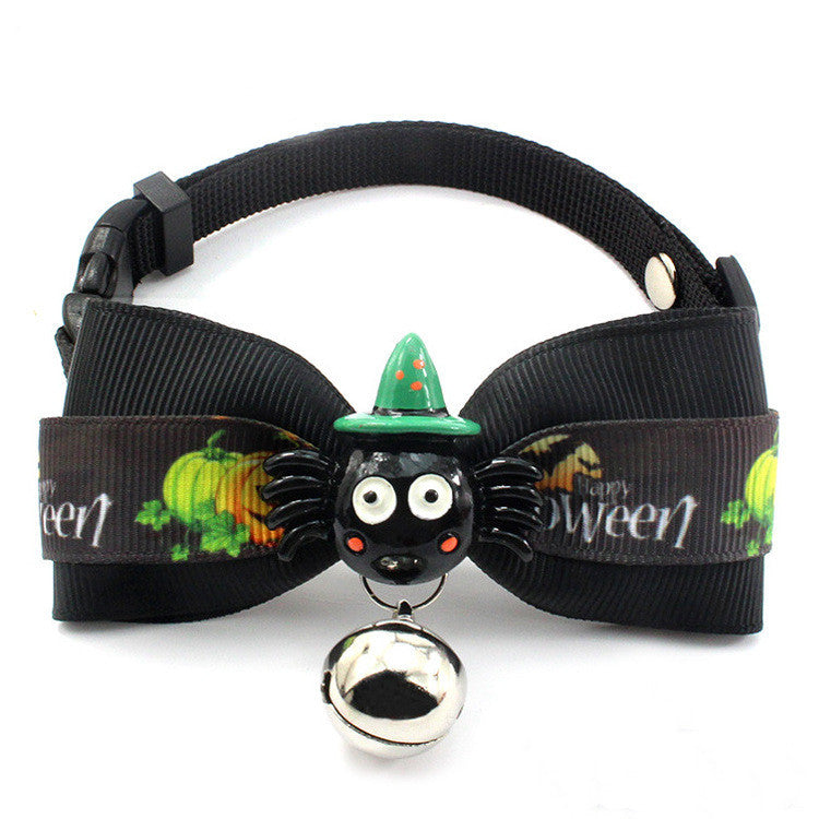 HKM-962131 Cat Neck Strap Halloween Ribbon Bow