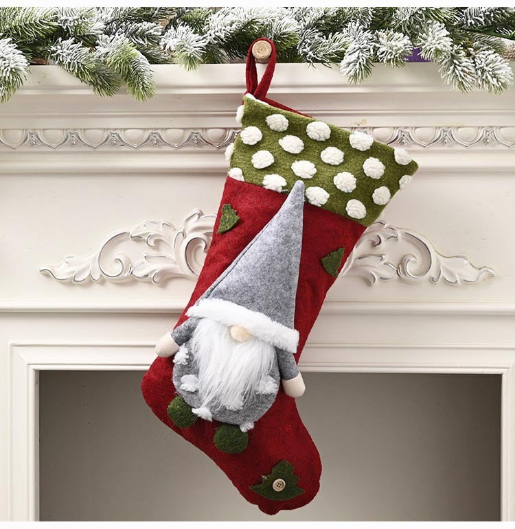 HKM-962195 Lambswool Christmas Socks in Classical, Modern, and Simple Styles - Three-Dimensional Decor