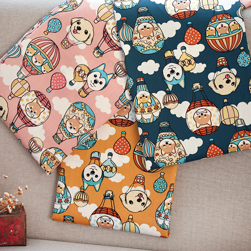 HKM-962259 Hot Air Balloon Patchwork Cotton Fabric for DIY Baby Clothes