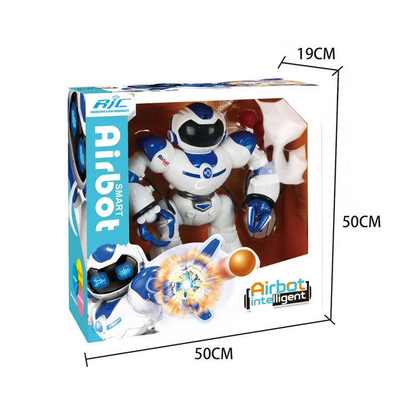 HKM-962387 Intelligent Remote Control Robot Toy for Kids, Light & Sound Educational Play, Ages 2-13 Years