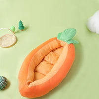 HKM-962387 Soft and Comfortable Carrot Cat Litter Pet Kennel - M: 62*37*14, L: 74*46*18