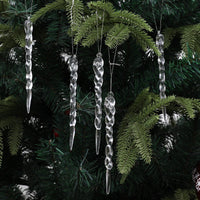 HKM-962387 Transparent Ice Bar Pendant Set - 24 Creative Water Drop Rock Candy Decorations