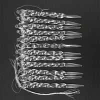 HKM-962387 Transparent Ice Bar Pendant Set - 24 Creative Water Drop Rock Candy Decorations