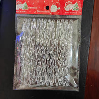 HKM-962387 Transparent Ice Bar Pendant Set - 24 Creative Water Drop Rock Candy Decorations