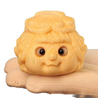 HKM-962515 Cute Solid Bamboo Golden Toad Princess Ornament for Home Decor