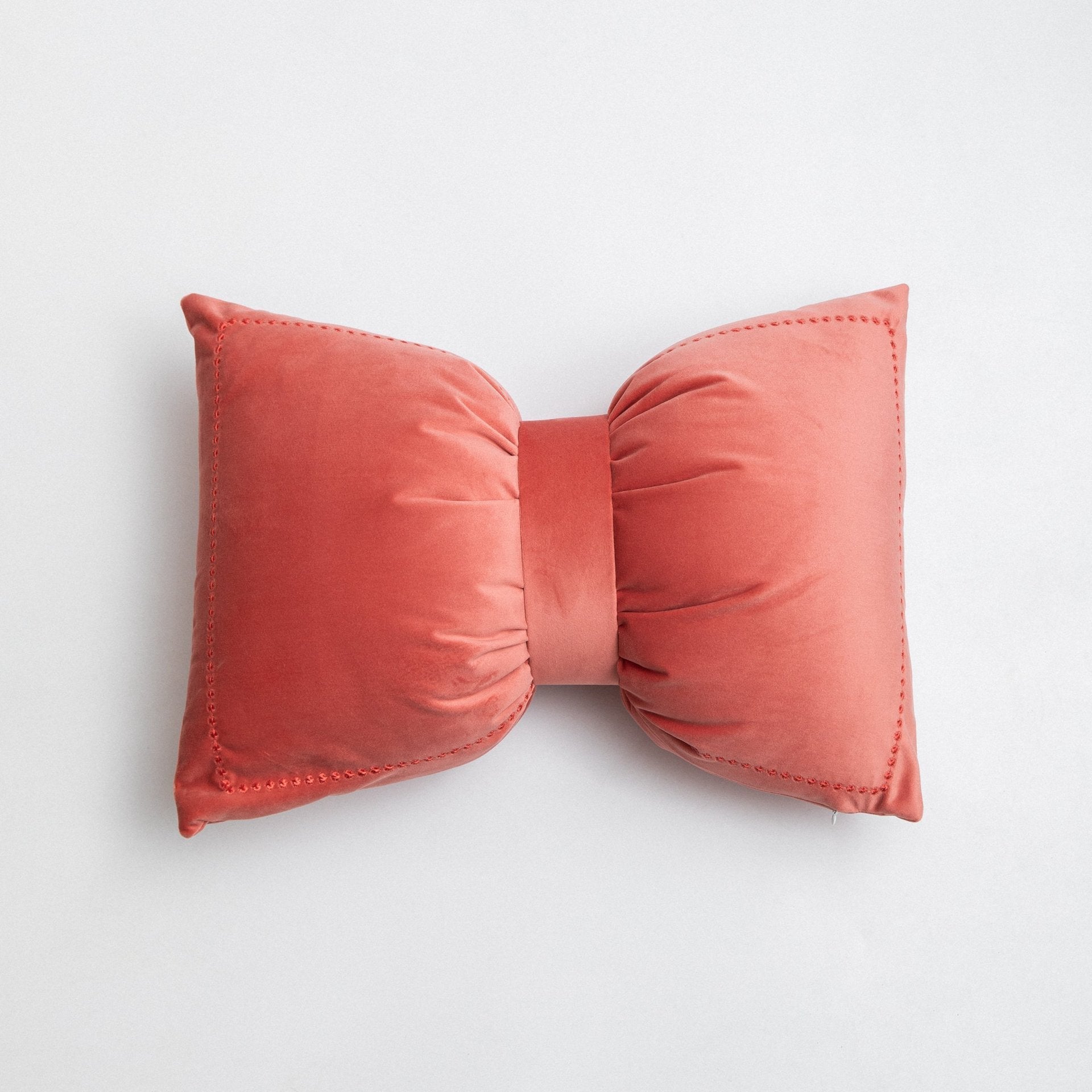 HKM-962643 Nordic Bowknot Pillow in Crystal Velvet - Plush Filling, Multiple Colors Available, 35x50cm