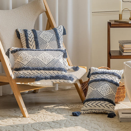 HKM-962707 Nordic Geometric Throw Pillow - 45x45cm & 30x50cm Options Available