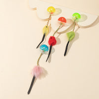 HKM-963027 Colored Plastic Cat Teasing Ball with Bell for Engaging Playtime