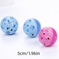 HKM-963027 Colored Plastic Cat Teasing Ball with Bell for Engaging Playtime