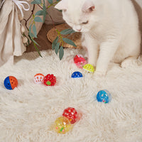 HKM-963027 Colored Plastic Cat Teasing Ball with Bell for Engaging Playtime