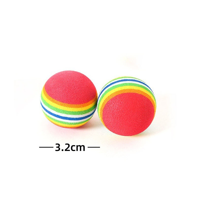 HKM-963027 Colored Plastic Cat Teasing Ball with Bell for Engaging Playtime