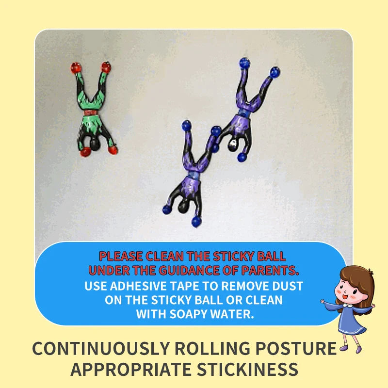HKM-963155 Bendable Sticky Climbing Wall Spider Toy for Kids - Fun, Educational Toy for Ages 5-7