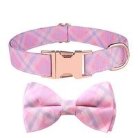 HKM-963283 Pet Supplies Rose Gold Buckle Bow Collar