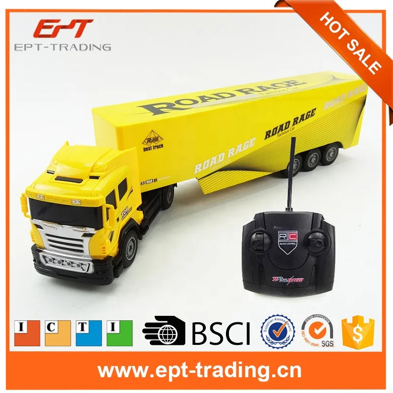HKM-963539 8 Channel Remote Control Tipper Truck with Tilting Cart - Durable Engineering Toy for Kids Ages 2-4