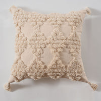 HKM-963539 Ethnic Style Tufted Tassel Cushion Pillow Cover - 45x45cm, Various Colors Available