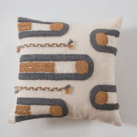 HKM-963539 Ethnic Style Tufted Tassel Cushion Pillow Cover - 45x45cm, Various Colors Available
