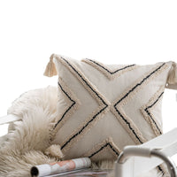 HKM-963539 Ethnic Style Tufted Tassel Cushion Pillow Cover - 45x45cm, Various Colors Available