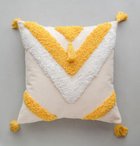 HKM-963539 Ethnic Style Tufted Tassel Cushion Pillow Cover - 45x45cm, Various Colors Available