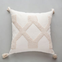 HKM-963539 Ethnic Style Tufted Tassel Cushion Pillow Cover - 45x45cm, Various Colors Available