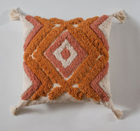 HKM-963539 Ethnic Style Tufted Tassel Cushion Pillow Cover - 45x45cm, Various Colors Available