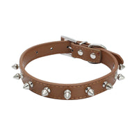 HKM-963603 Anti-Bite Leather Dog Collar and Leash Set for Small to Medium Dogs – Blue, Black, White, Red, Purple, Pink, Rose, Light Brown