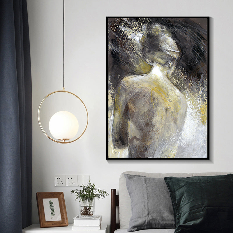 HKM-963731 Abstract Oil on Canvas Decorative Art Poster – Frameless Design with Water-Based Ink