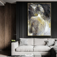 HKM-963731 Abstract Oil on Canvas Decorative Art Poster – Frameless Design with Water-Based Ink