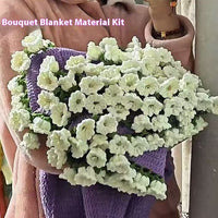 HKM-963731 Handmade Wool DIY Bouquet Blanket Crafting Material Kit - 65cm Non-Finished Product