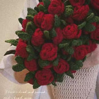 HKM-963731 Handmade Wool DIY Bouquet Blanket Crafting Material Kit - 65cm Non-Finished Product
