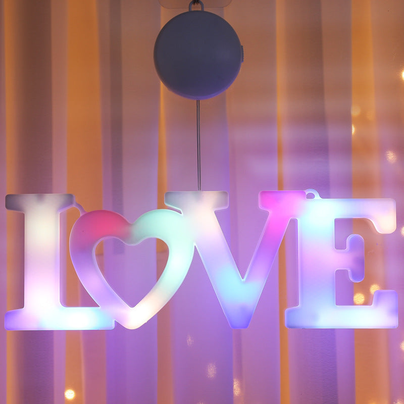 HKM-963859 Luminous Acrylic Decorative Letters Ambience Light with Battery Power Supply