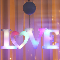 HKM-963859 Luminous Acrylic Decorative Letters Ambience Light with Battery Power Supply