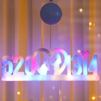 HKM-963859 Luminous Acrylic Decorative Letters Ambience Light with Battery Power Supply