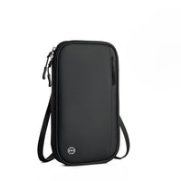 HKM-963987 Large Capacity RFID Hanging Neck Travel Passport Holder Wallet with Multiple Slots for Documents and Cards