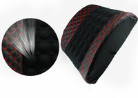 HKM-964115 Red Wine Electric Lumbar Massage Cushion with Adjustable Vibration and Heating Function