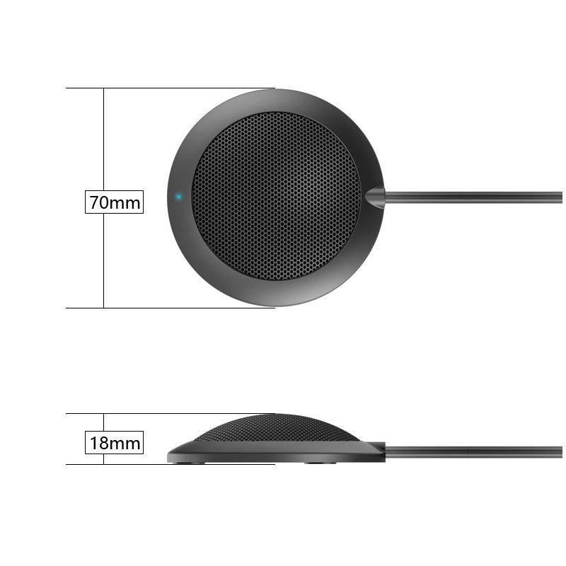 KTX-964435 USB 360-Degree Omnidirectional Microphone with Dual Channel and Zinc Alloy Shell