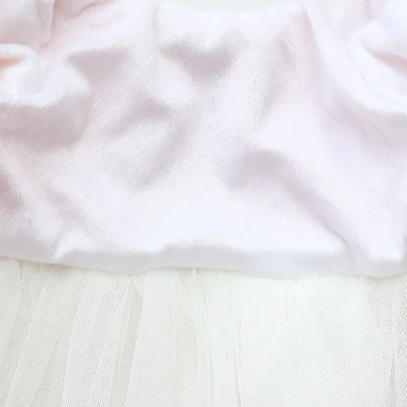 HKM-964563 Cotton Princess Pettiskirt Coat for Dogs in Fruit Green and Pink