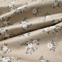 HKM-964563 Large Flower Peony Rose Cotton Twill Fabric for Bedding and Clothing, 100% Cotton, 160cm Wide, 10M Length