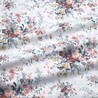 HKM-964563 Large Flower Peony Rose Cotton Twill Fabric for Bedding and Clothing, 100% Cotton, 160cm Wide, 10M Length