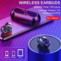 HKM-964627 Wireless Bluetooth 5.0 In-Ear Headset with Touch Controls and Charging Case