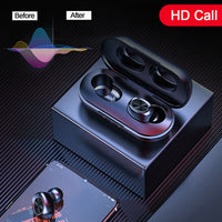 HKM-964627 Wireless Bluetooth 5.0 In-Ear Headset with Touch Controls and Charging Case