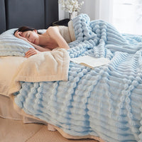 HKM-964883 Solid Color Polyester Plush Blanket in Various Sizes and Colors