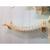 HKM-964883 Wall-Mounted Cat Furniture with Pine Frame and Sisal Scratching Surface, 90cm Length